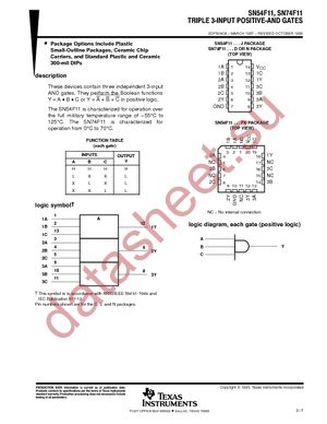 SN74F11DR datasheet  